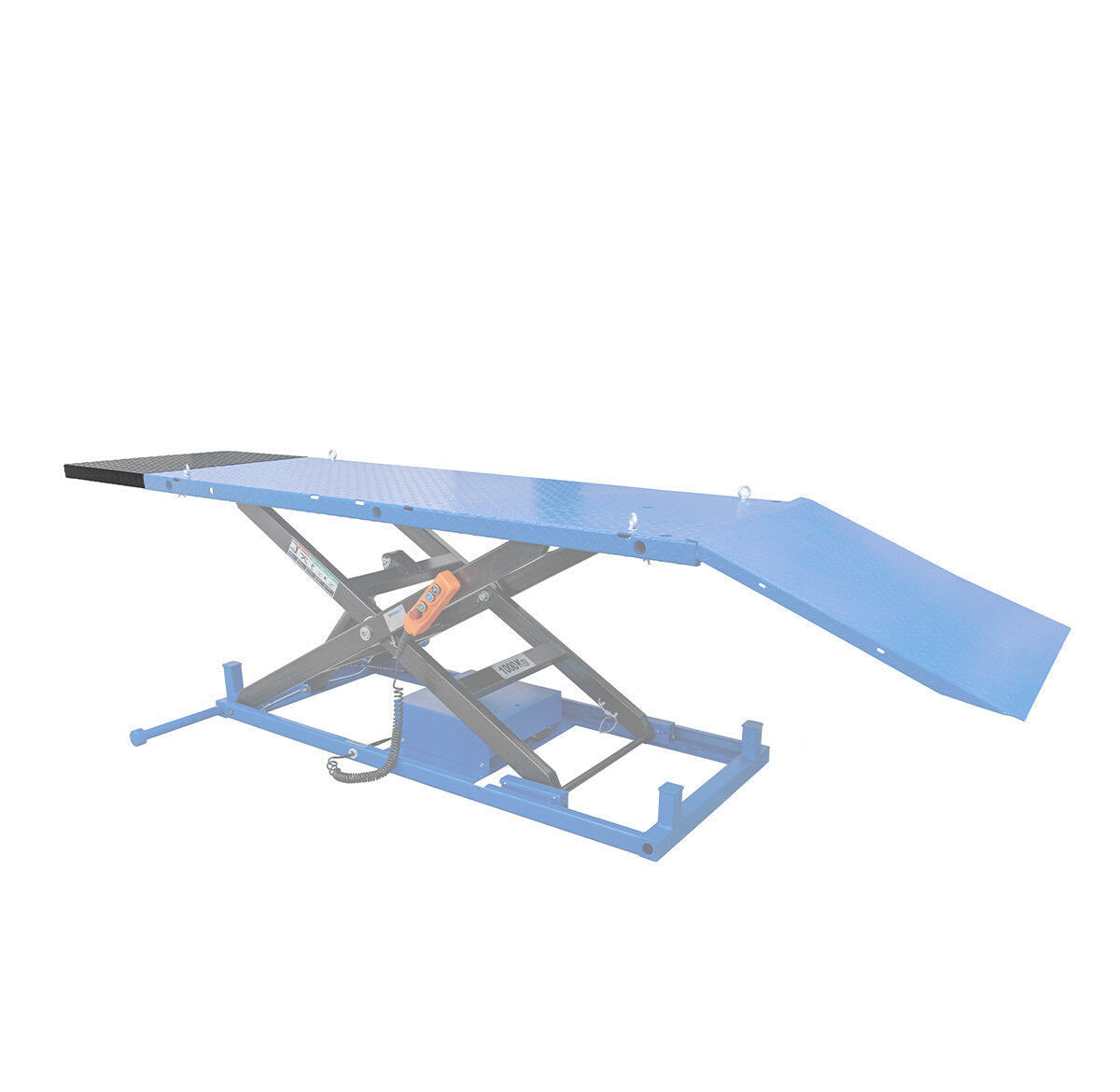 Front track extension for Weber Expert MC-1000 and MC-1000E motorcycle lifts