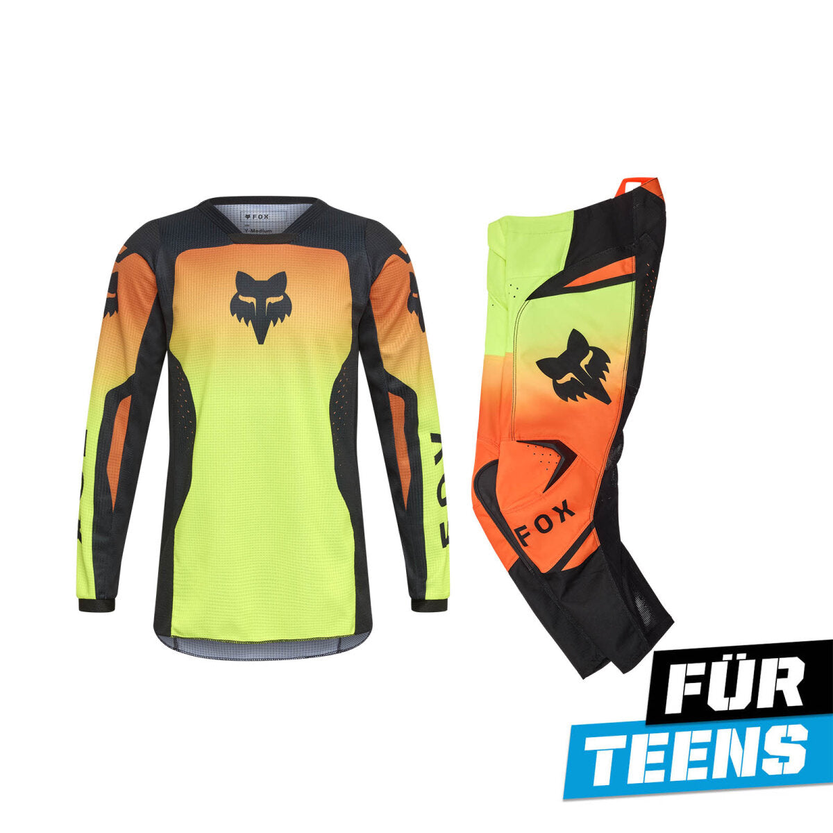 FOX 180 Shield Combo Teens yellow/orange
