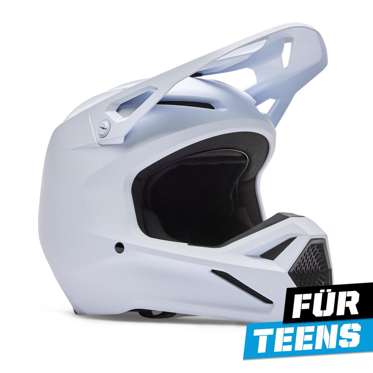 FOX V1 Matte Helmet Teens white