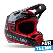FOX V1 Race Spec hjelm til teenagere sort/rød