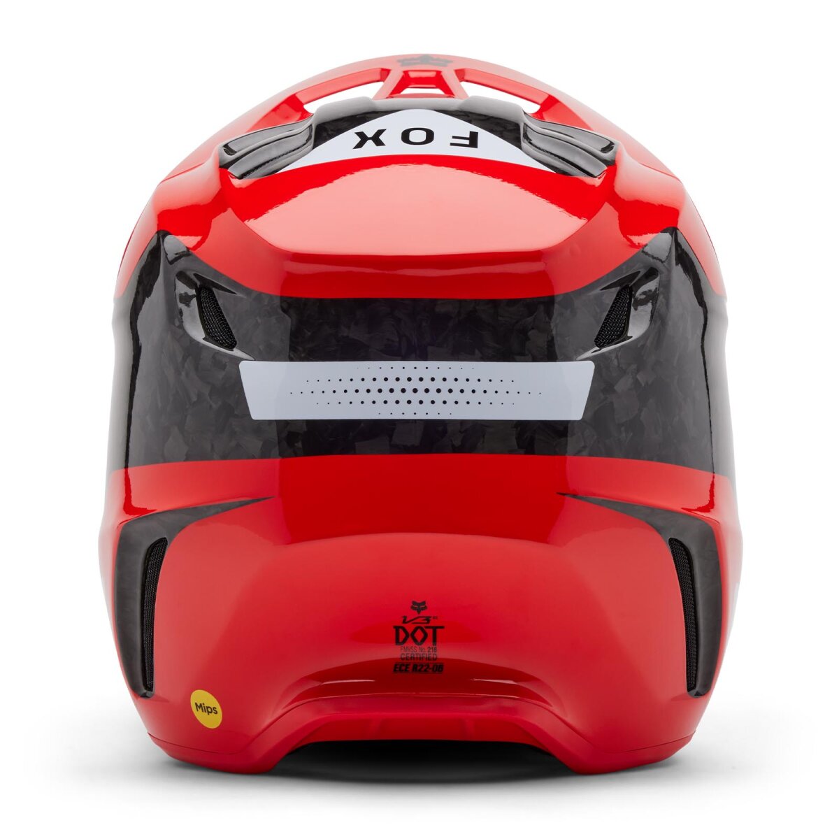 FOX V3 RS Infinite helmet flu red