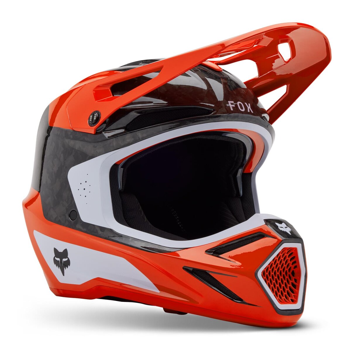 FOX V3 RS Infinite helmet flu red