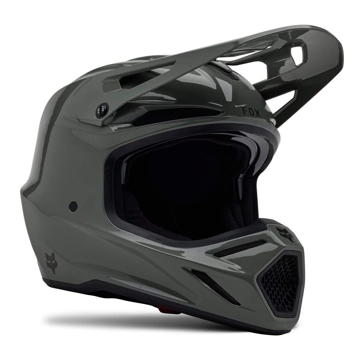FOX V3 RS Solid Carbon hjelm grå