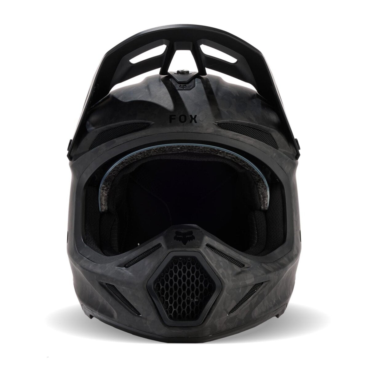FOX V3 RS Solid Carbon hjelm sort mat