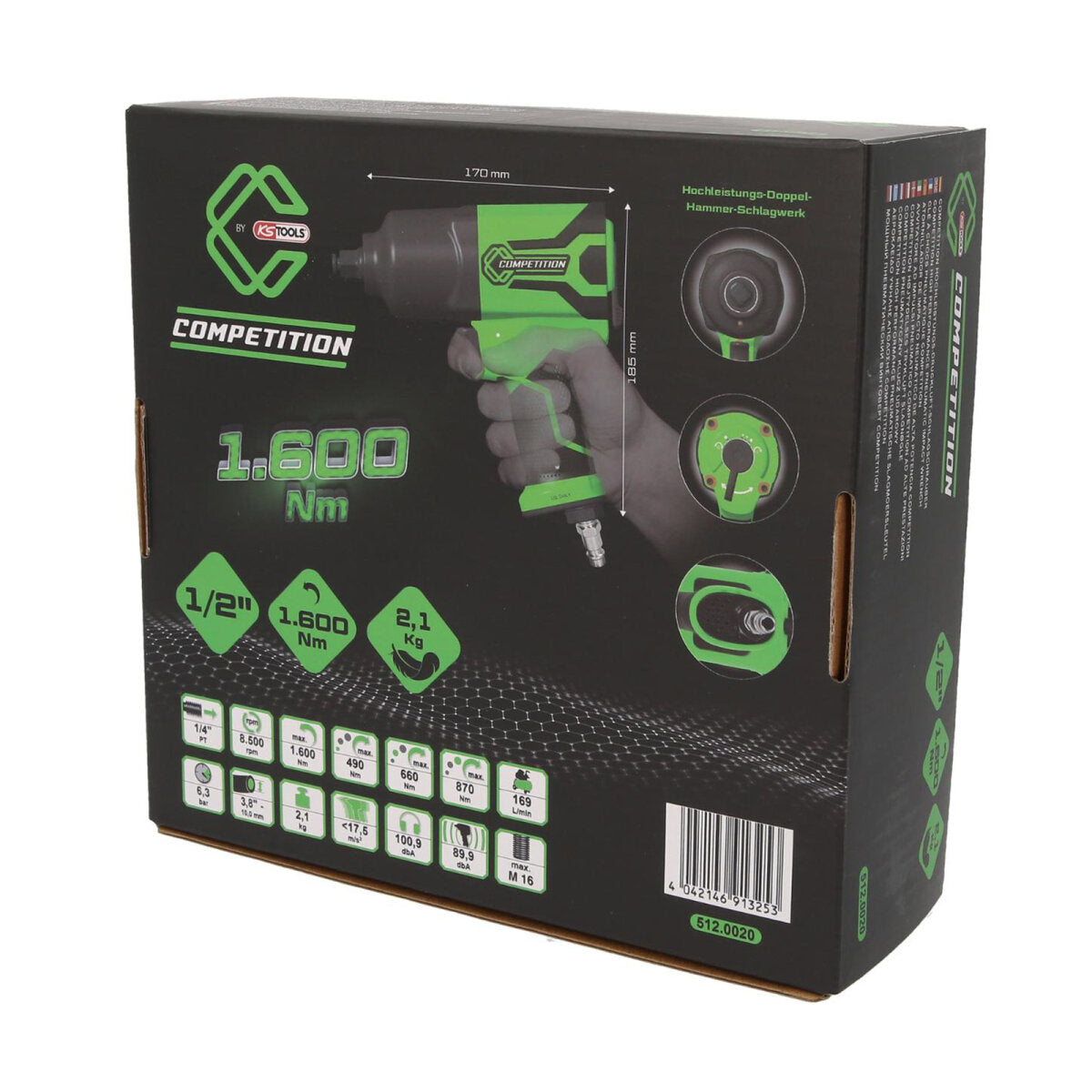 KS Tools Impact Wrench 1/2" 1600 Nm – High Performance