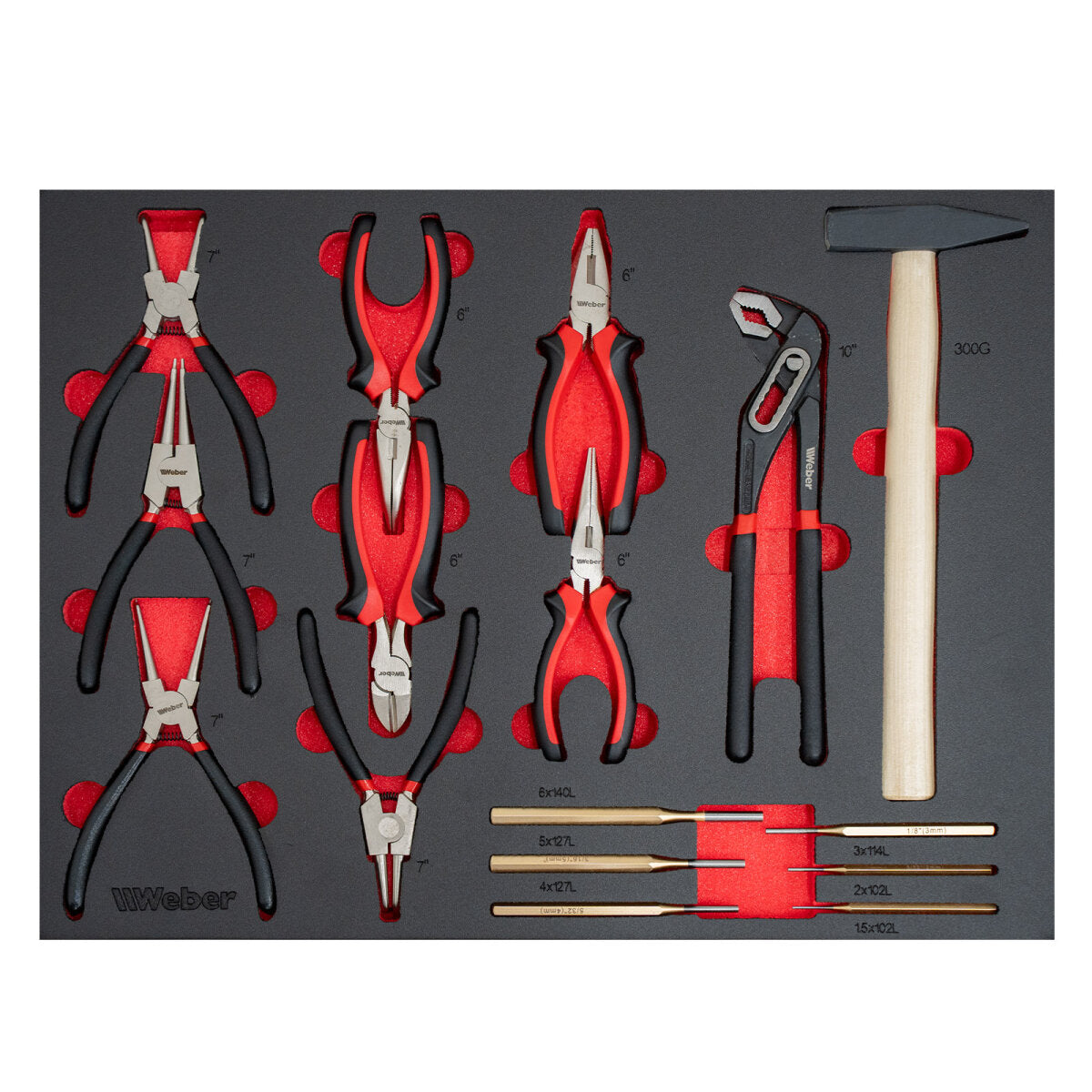 Weber Workshop Trolley 230 pcs - Mobile Tool Cabinet Complete Set