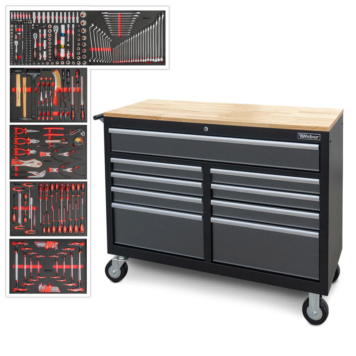 Weber Workshop Trolley 298 pcs with Worktop - Complete Workshop Station