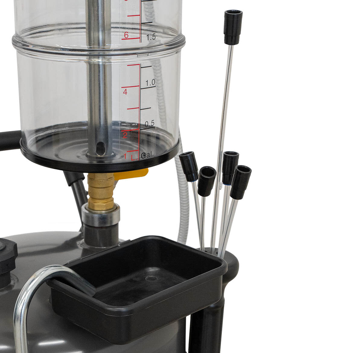 Oil Collection Container with suction function and glass measuring container 85 l