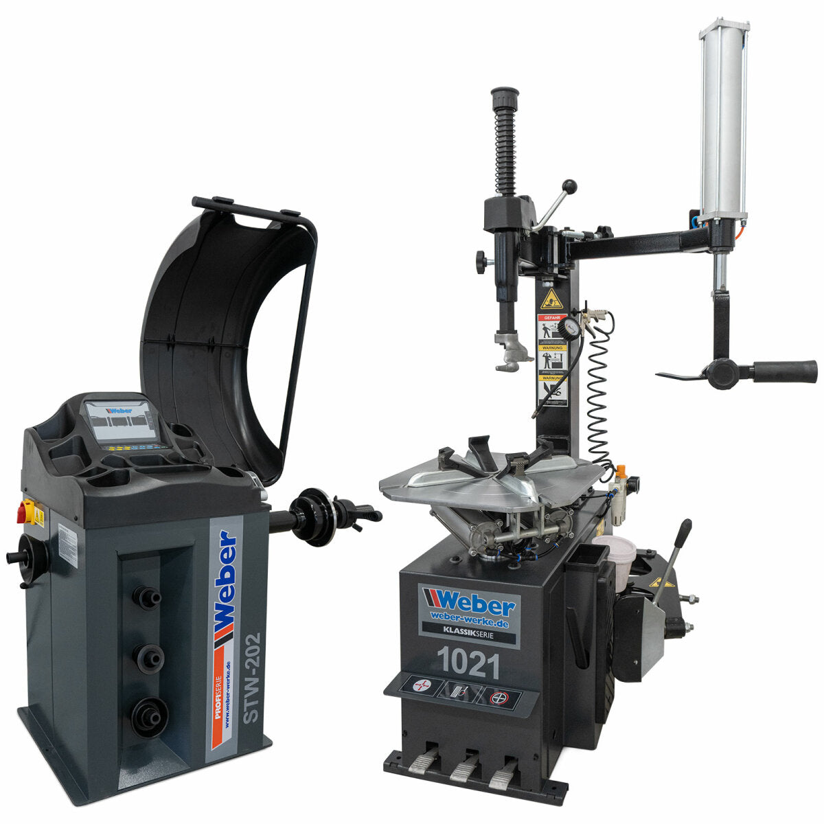 Car Tire Changer Weber 1021 and Wheel Balancer Weber STW-202 incl. mounting arm right