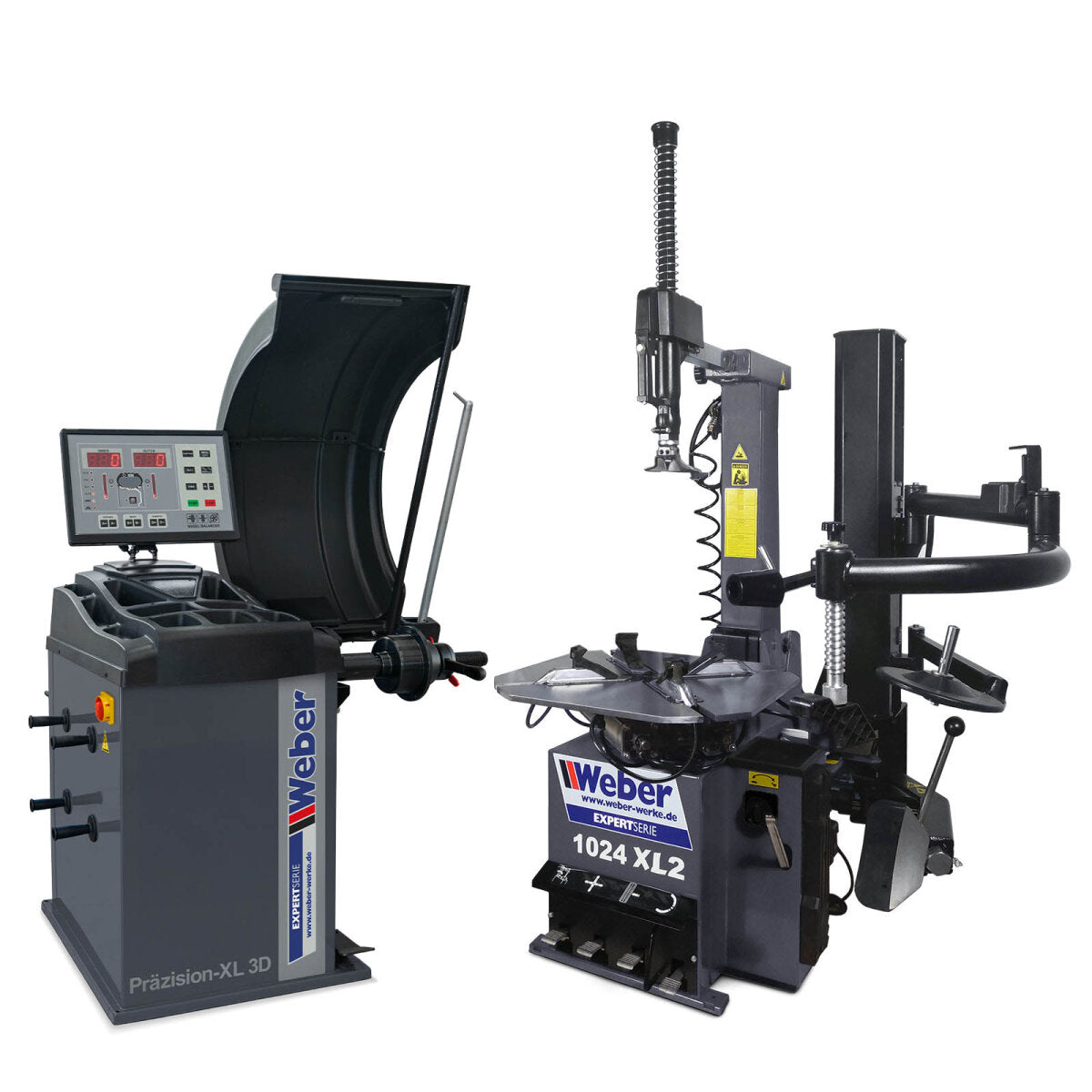 Car Tire Changer Weber 1024-XL-2HP and Wheel Balancer Weber Precision-XL 3D