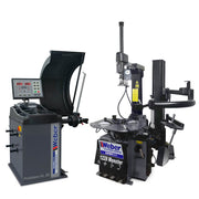 Car Tire Changer Weber 1228 Monster and Wheel Balancer Weber Precision-XL 3D