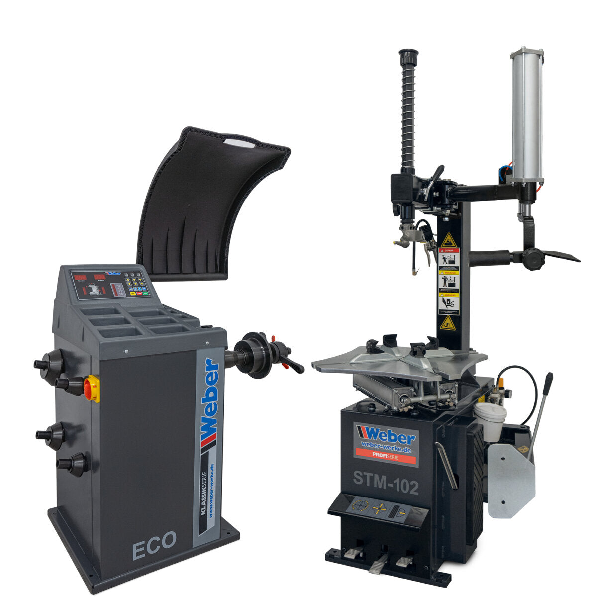 Weber Tire Machine STM-102 + Wheel Balancer ECO - Complete Package incl. Assist Arm