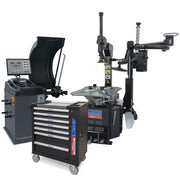 Weber Tire Machine STM-122 + Wheel Balancer Precision XL 3D + Assist Arm + Tool Trolley - Full Workshop Package