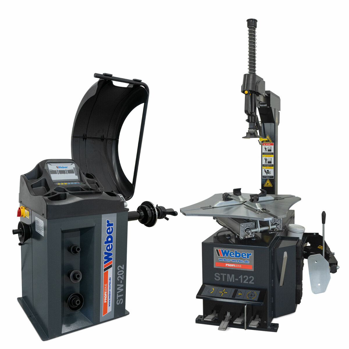 Weber Tire Machine 1228 Monster HP + Wheel Balancer Precision - Premium Package