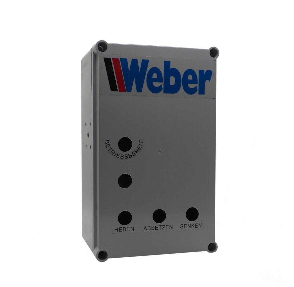 Control box housing including lid, white plastic