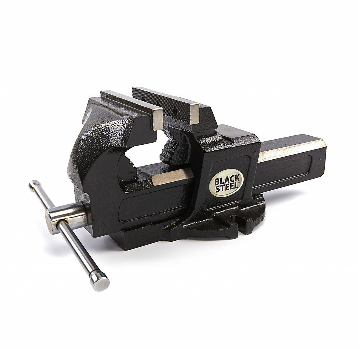 Steel vise with 125 mm pipe clamp
