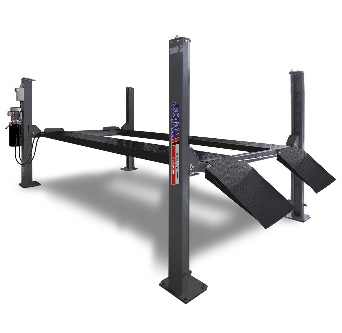Mobile Four Post Parking Lift Weber Profi Series Car Lift 3.6
