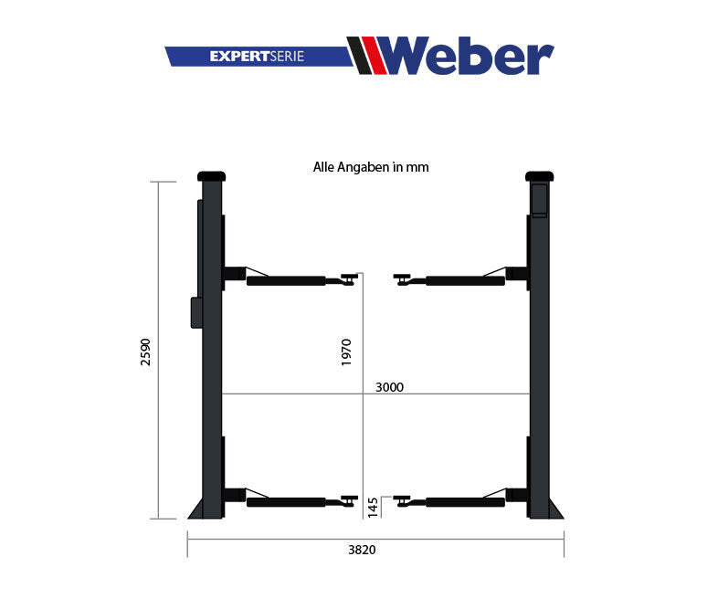 Two Post Lift "Spider" Weber Expert Series C-5S-XL