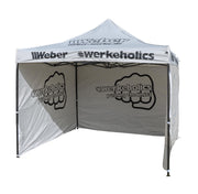 Weber #Werkeholics Easy-Up telt 3 x 3 m inkl. 3 sidepaneler grå