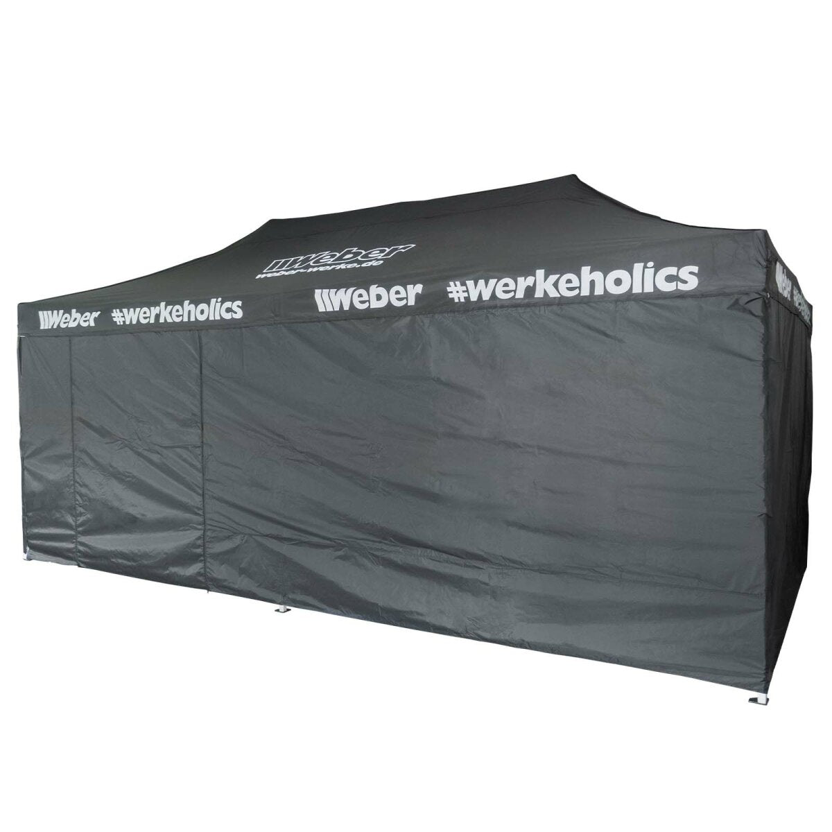 Weber #Werkeholics Easy-Up telt 3 x 6 m inkl. 4 sidevægge aluminium