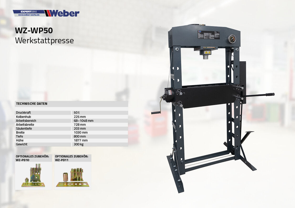 Weber Workshop Press 50 Ton - Industrial Hydraulic Press