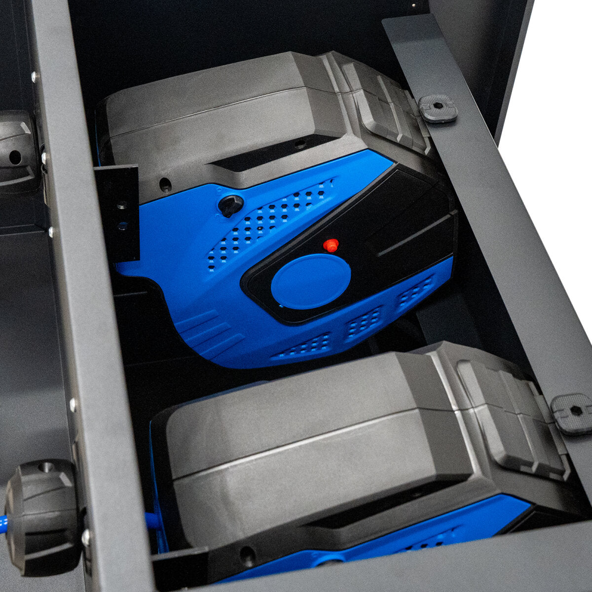 Professional Tool Cabinet series 610 with cable and compressed air hose reel and 2 drawers